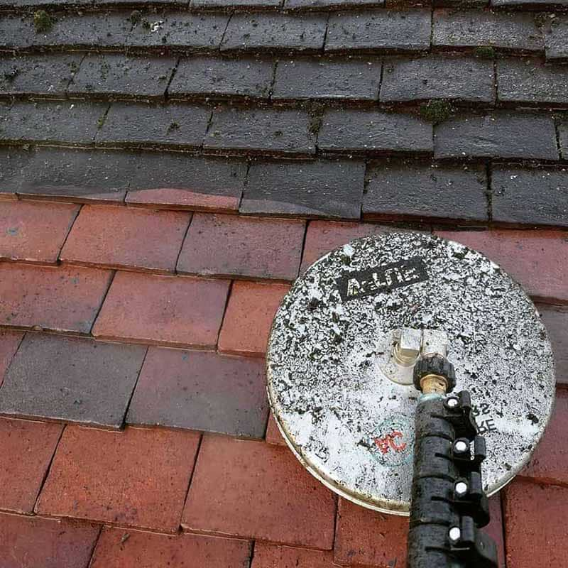 Roof cleaning in Sutton Coldfield – before and after, image 1